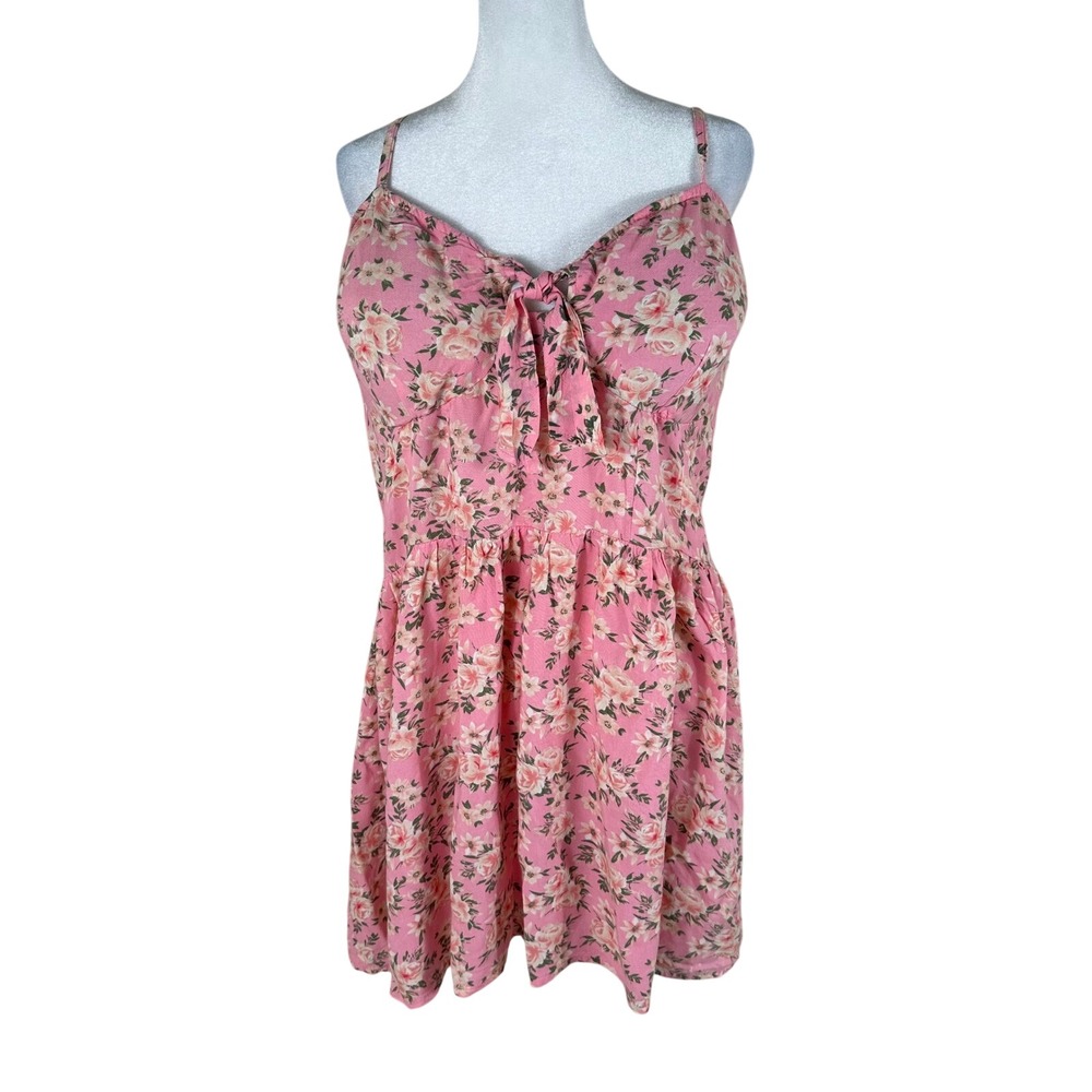 Jolie‎ & Joy Floral Mini Dress Women 3X Pink Cottagecore Boho Coquette Sundress